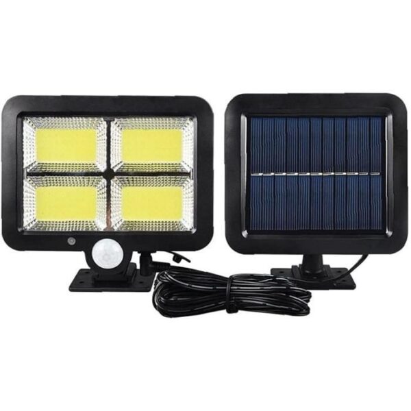 solar street led sensor light wall lamp  model (bk-128-4cob)  with remote control outdoor solar panel lighting - Image 5