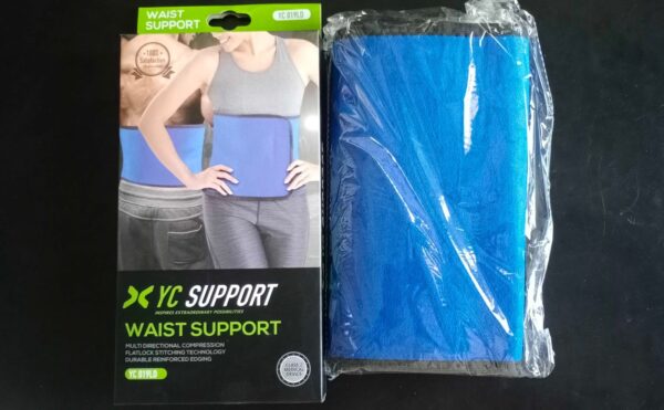 waist support slimming adjustable belt for both men and women fits for all (blue ) - Image 2