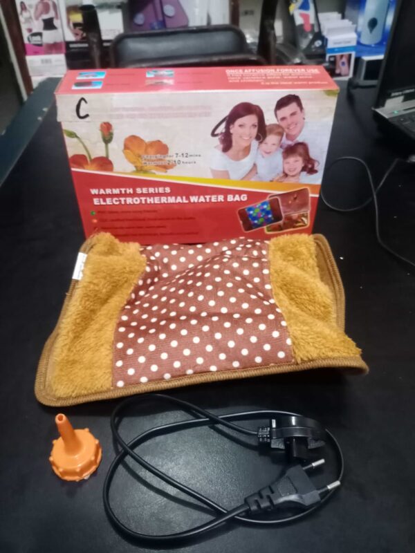 electric hot water bag heat pad (heat bag) for pain relief  velvet cloth type also used for hand warmer – multicolour - Image 3