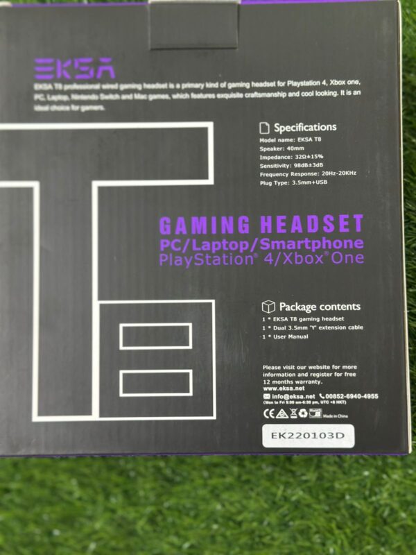 eksa t8 stereo gaming headset | best gaming headphone | best quality eksa t8 gaming headset ( random color ) - Image 4