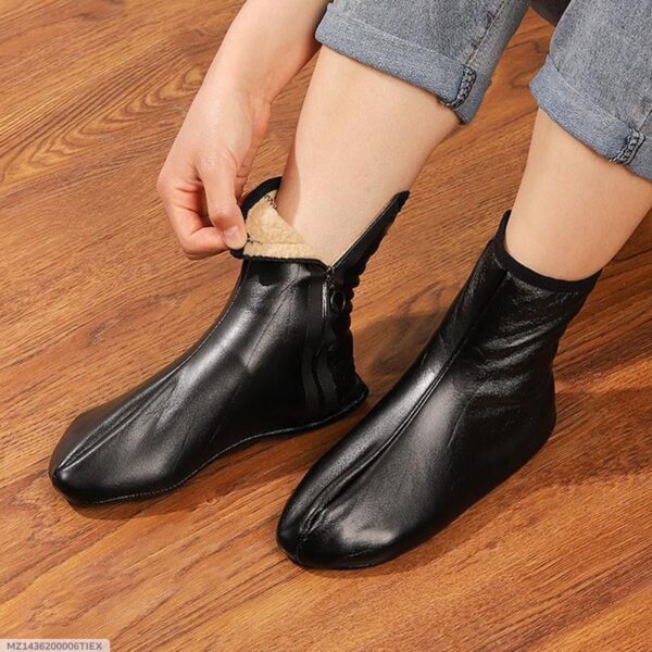 unisex winter warm leather thermal boat slipper indoor home soft non-slip socks men women breathable comfortable socks | unisex woolen thermal socks - Image 11