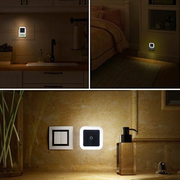 light sensor led night light smart night lamp with automatic sensor energy-efficient night light for bedroom, living room, and bathroom, ideal for decor (white light) - Image 5