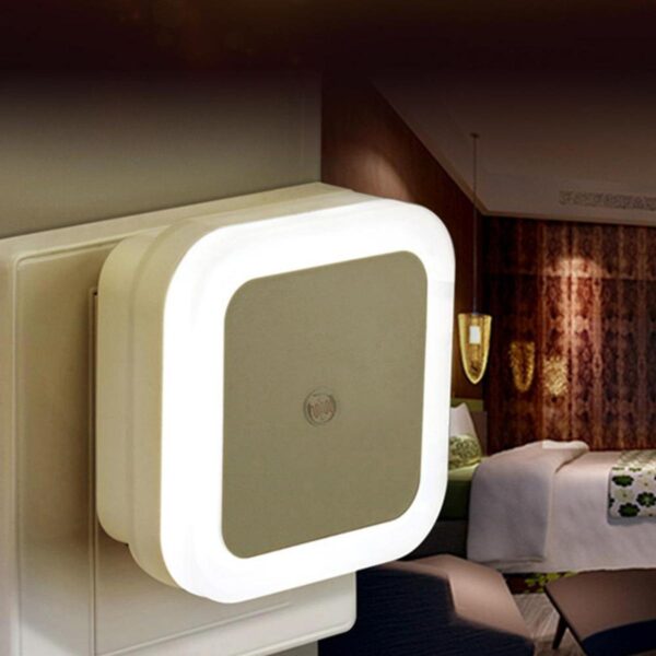 light sensor led night light smart night lamp with automatic sensor energy-efficient night light for bedroom, living room, and bathroom, ideal for decor (white light) - Image 4
