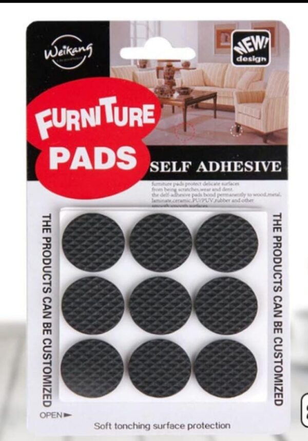 pack of 2/ 18 /8 self-adhesive furniture pads rubber floor protector non-slip furniture pads, sofa, bed, table, cabinet, dining chairs balance pad