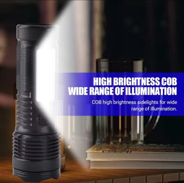 most powerful p50 flashlight flash light 5 modes usb zoom led torch built-in 18650 battery camping, fishing - Image 7