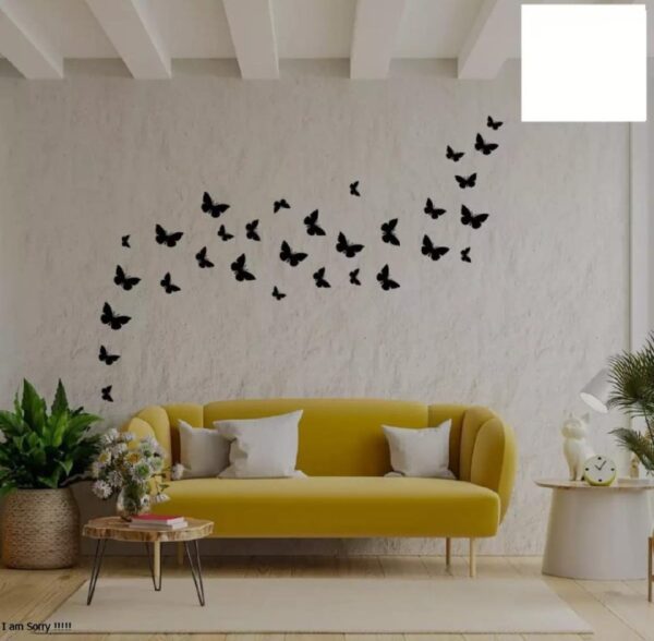 buy one get one free 3d wooden sparrow ( pack off 30 ) and butterfly ( pack off 30 ) wooden wall decoration items for home, bedrooms inspire kids and look decent - Image 2