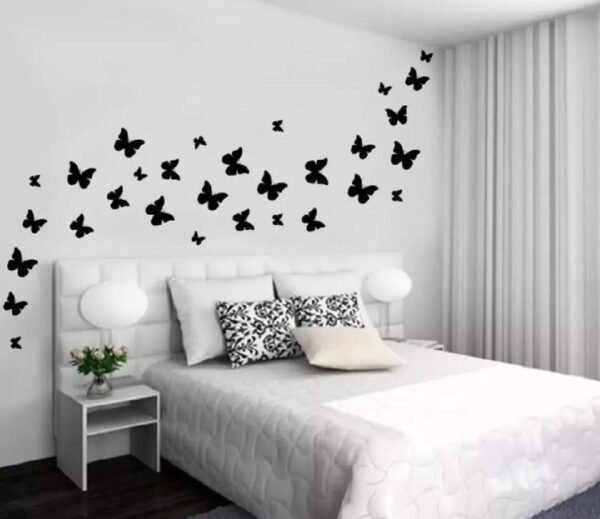 buy one get one free 3d wooden sparrow ( pack off 30 ) and butterfly ( pack off 30 ) wooden wall decoration items for home, bedrooms inspire kids and look decent - Image 3