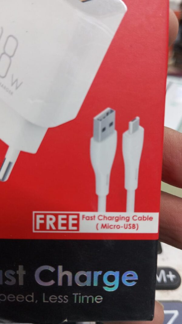 itel 18w qc3.0 fast charge adapter with fast charging with micro cable - Image 4