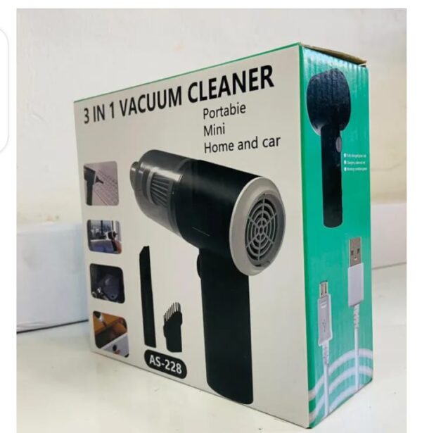 3 in 1 as- 228 mini usb rechargeable vacuum cleaner, vacuum for car – vacuum for home – duster - Image 2