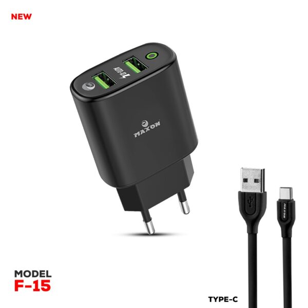 maxon  f-15 type c charger 2.4a output,type c charger with fast charging - Image 2
