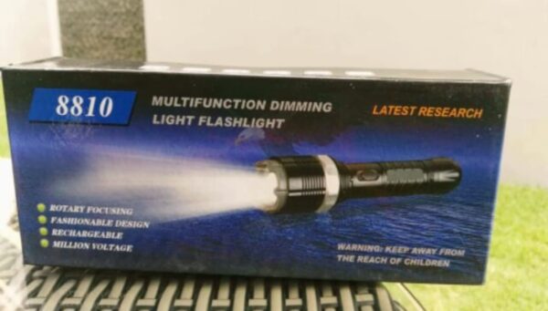 8810 flashlight multifunctional dimming light flashlight rechargeable self defense flashlight - Image 3