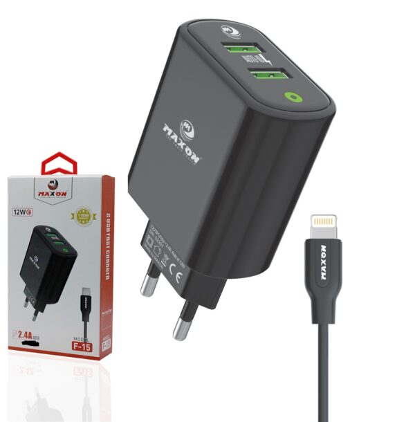 maxon  f-15 iphone charger  2.4 a output,12 watt  fast charging