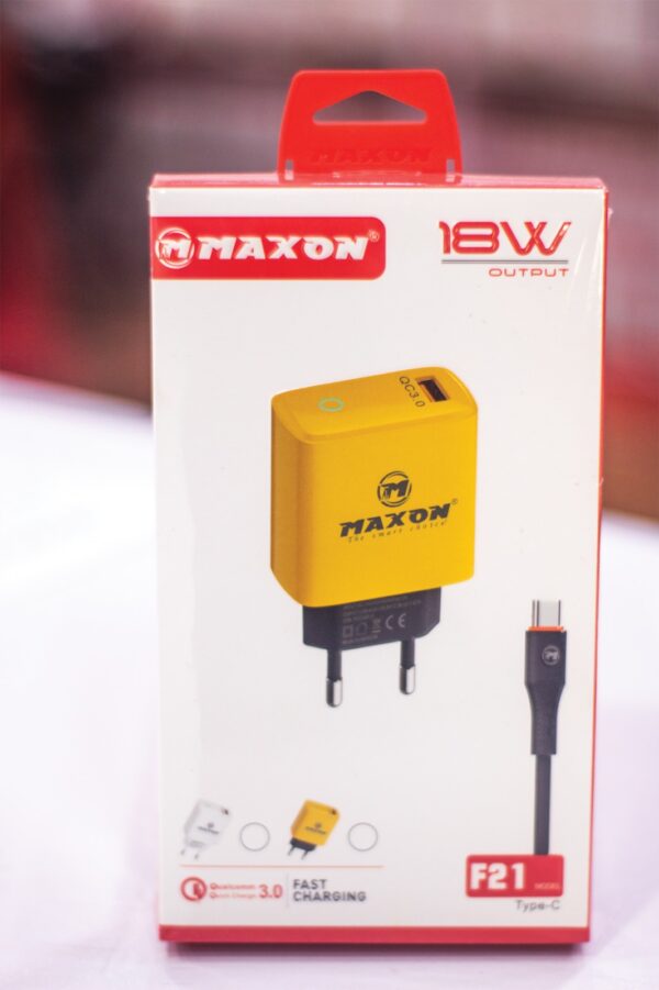 maxon f21 type c 18w fast charger able,qc 3.0, - Image 2