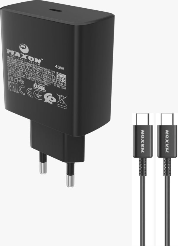 maxon  t-200 super fast 45w type c charger best for samsung mobiles,45w output,super fast charger,type c to c - Image 2