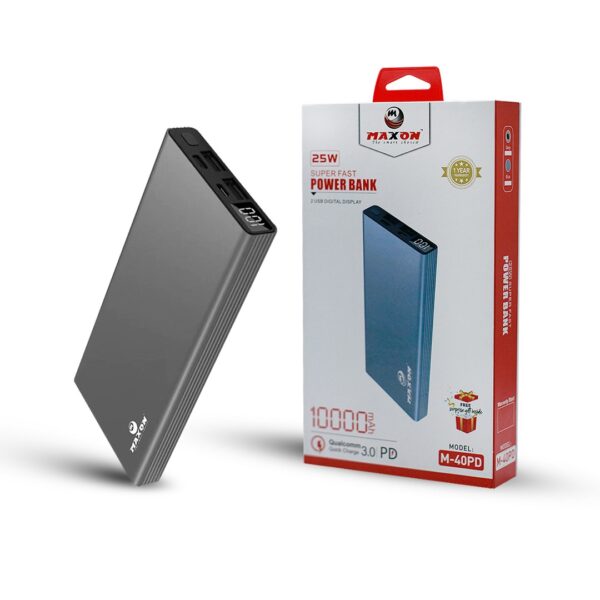 maxon m-40 pd 10000 mah super fast power bank (random color)