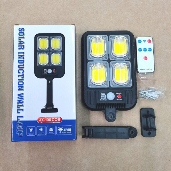 200w solar reflector mini 100 cob street post wall sensor | motion sensor security streetlight for parking remote control - Image 2