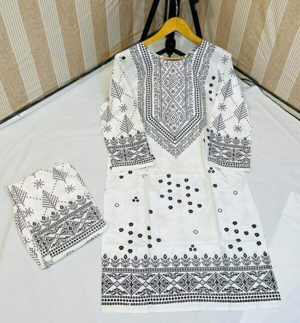 chunri print 2pc stitched suit printed dress shirt and trouser - Image 30