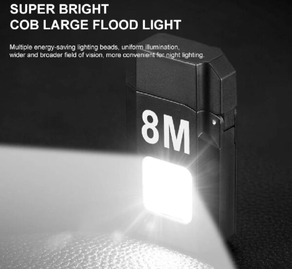 cob led flahlight with lighters dual arc pulse flameless lighter type c rechargeable lighter work light mini light men's gift - Image 3