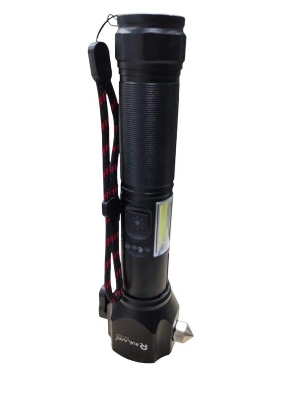 rl-233 multi-functional high power telescopic rechargeable torch with red & white led flashlight | power bank for policing, hiking, camping | random color - Image 5