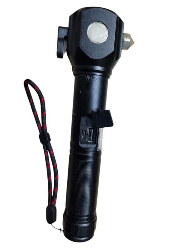 rl-233 multi-functional high power telescopic rechargeable torch with red & white led flashlight | power bank for policing, hiking, camping | random color - Image 7