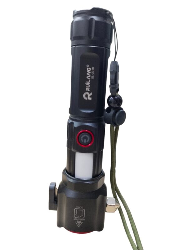 ruilang multifunctional rechargeable flashlight with power bank 8800mah 1km light range rl-2210 - Image 3