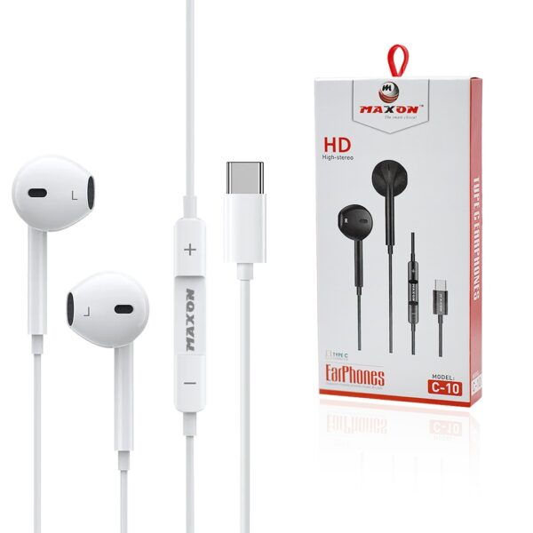 maxon c-10  type c handsfree / ,type c handsfree,high stereo,hd,5u speaker, sound (left and right)random color