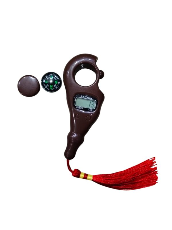 2040a digital tally counter with beads & led light (night mode) | tasbeh / qibla compass | stress relief & relaxation tool ( random color ) - Image 3