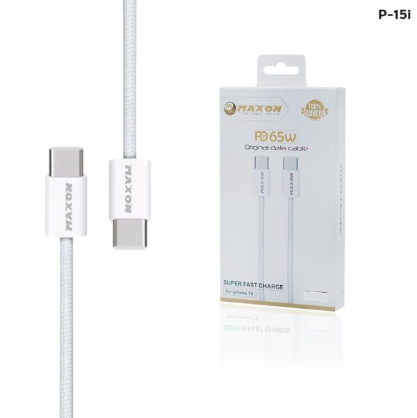maxon p-15i  c to c pd 65w data cable / high-speed data transfer fast charging cable