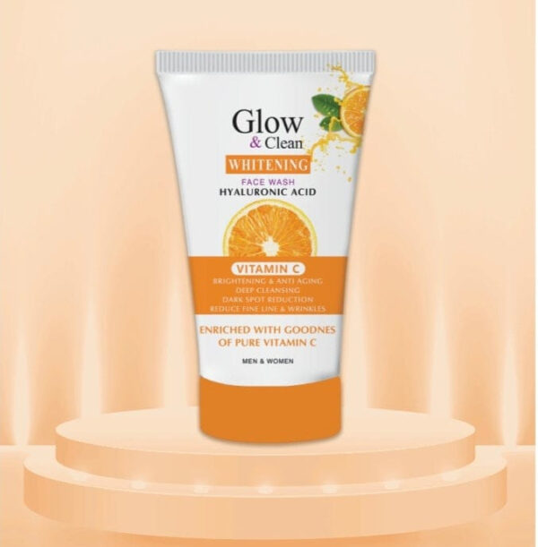 glow & clean whitening vitamin-c face wash helps to reduce dark spots 120 ml