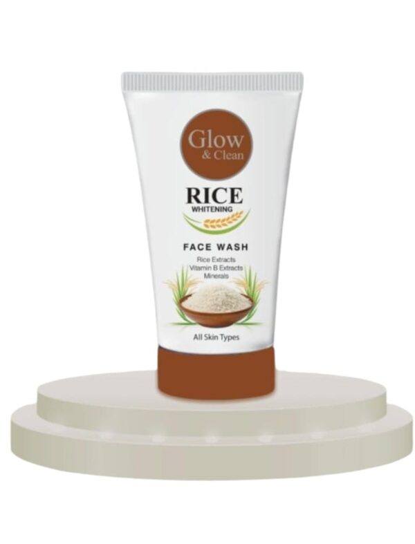 glow & clean rice whitening vitamin-b extracts minerals face wash with rice extracts & niacinamide 120 ml - Image 3