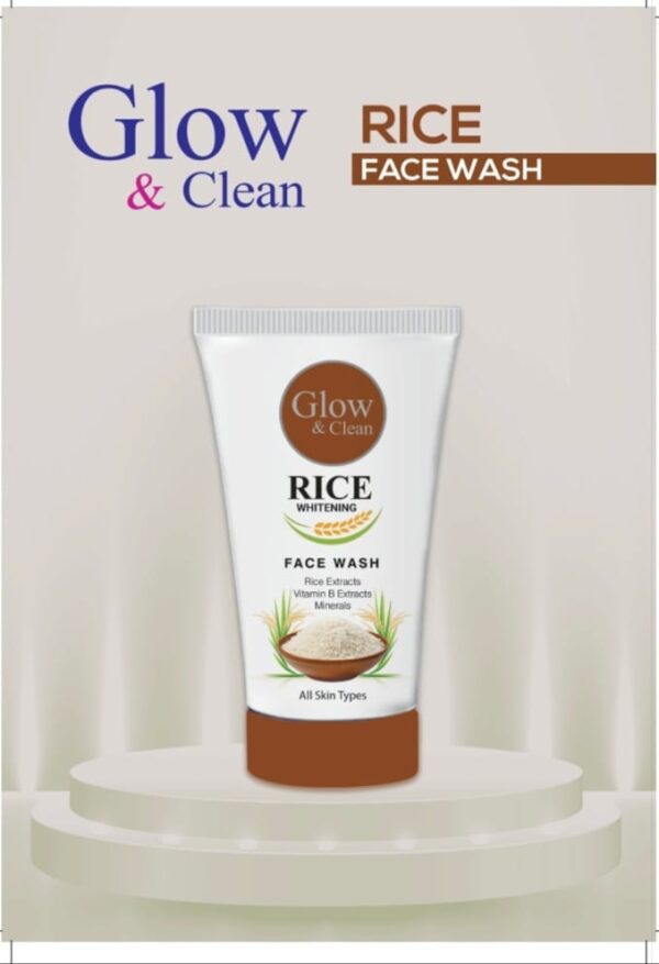 glow & clean rice whitening vitamin-b extracts minerals face wash with rice extracts & niacinamide 120 ml - Image 2