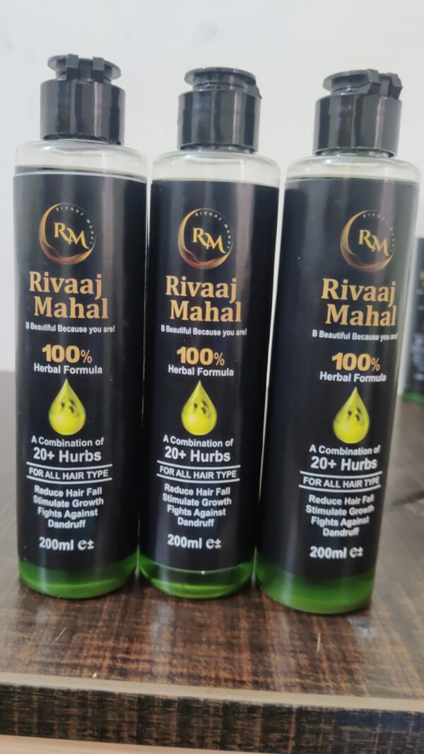 rivaaj hair oil hair food organic hair problem solution (200ml) - Image 3