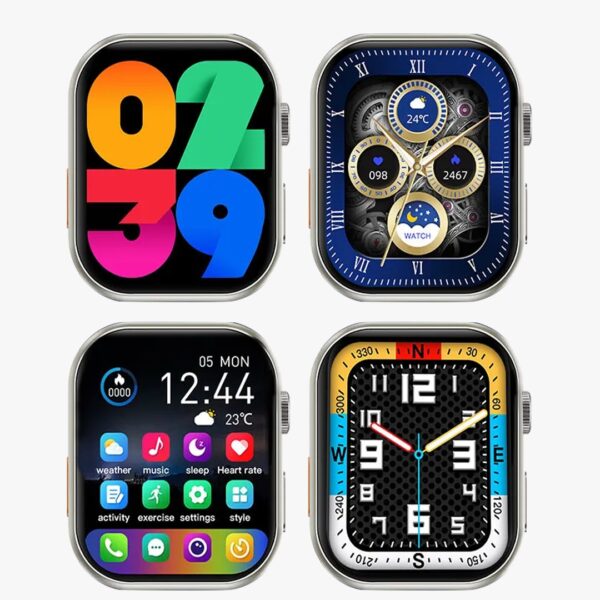 maxon m-01 2.01 infinite full hd display waterproof smart watch bluetooth calls 4 straps (random colors) - Image 5