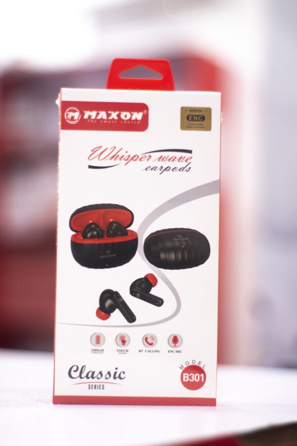 maxon  b-301 whisper wave earbuds enc( environmental noise cancellation) 13mm bass speaker - Image 8