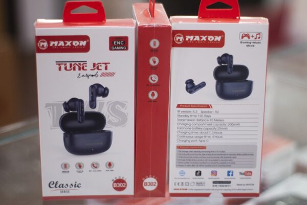 maxon b-302 tune jet earbuds noise cancellation (enc) touch sensor - Image 9