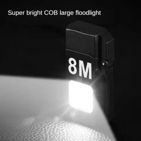 dh-001 cob led flashlight with lighters dual arc pulse flameless lighter type c rechargeable lighter work light mini light men's gift | dual arc pulse flameless lighter - Image 6