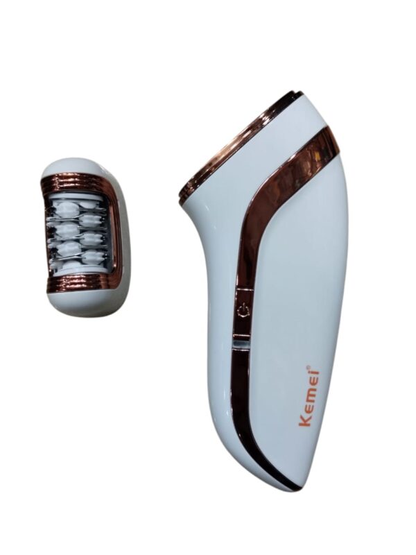 kemei km-1207a epilator with extra shaving head & scraping for women | chargeable kemei lady grooming kit ( random color ) - Image 4