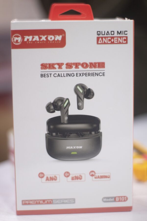 maxon b-101 sky stone earbuds noise cancellation (anc) bluetooth version: bt 5.4 - Image 4