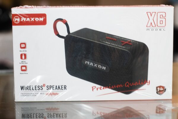 maxon x-6 bluetooth speaker crystal care sound,sd card option type c charging - Image 4