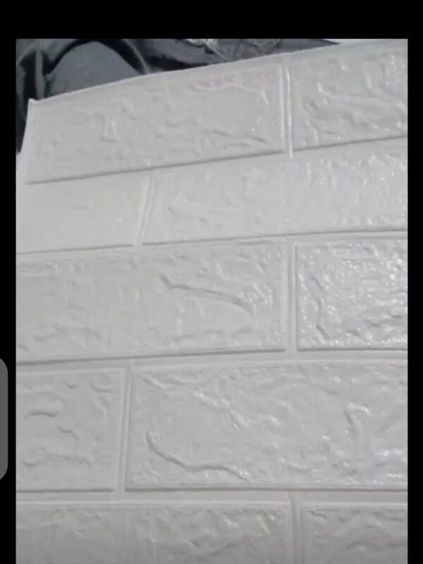 (1piece )3d wall stickers faux brick white brick | bedroom home decor waterproof self adhesive living room wallpaper - Image 2
