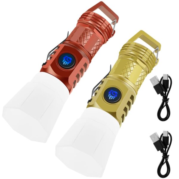 ultra bright mini led flashlight with 3 light modes, thumb torch, mini pen clip flashlight, ip4 waterproof flashlight, rechargeable mini pocket flashlight for camping - Image 3