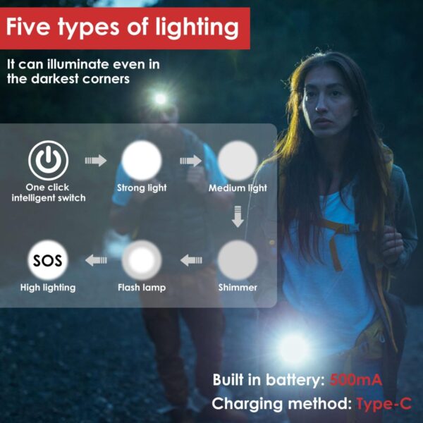 ultra bright mini led flashlight with 3 light modes, thumb torch, mini pen clip flashlight, ip4 waterproof flashlight, rechargeable mini pocket flashlight for camping - Image 7