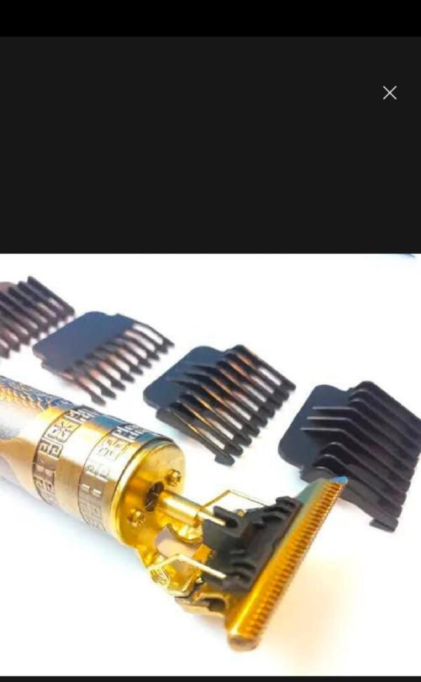 metal body - vintage t9 trimmer and hair clipper cutting machine for men | dragon design | golden color trimmer - Image 4