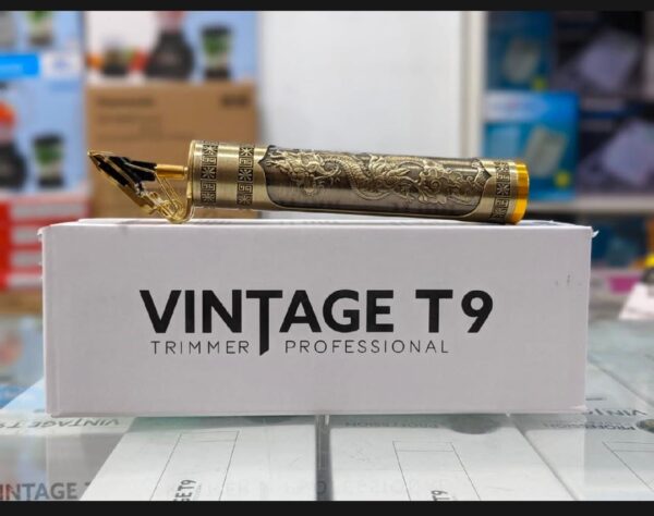 metal body - vintage t9 trimmer and hair clipper cutting machine for men | dragon design | golden color trimmer - Image 7