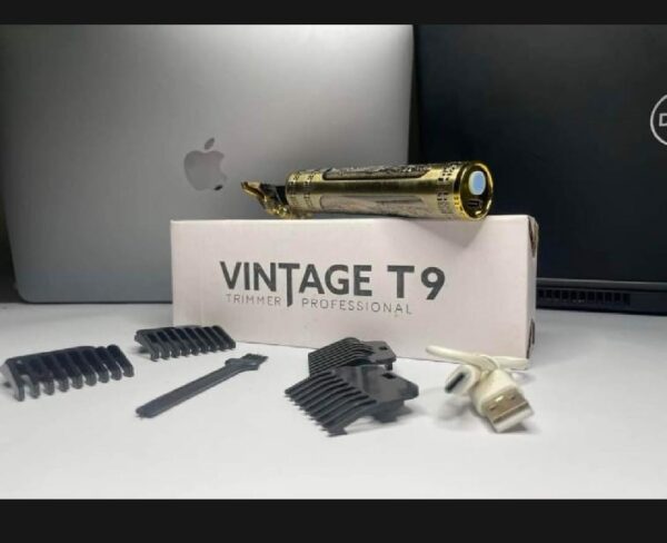 metal body - vintage t9 trimmer and hair clipper cutting machine for men | dragon design | golden color trimmer - Image 10