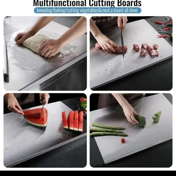 stainless steel cutting board  durable, hygienic and easy to clean perfect for all your chopping needs (large size: 40x48cm) - Image 4