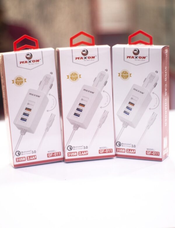 maxon qf-011 qc3.0 fast car charger fast charging/  moveabale charging holder 180-degree adjustable - Image 3