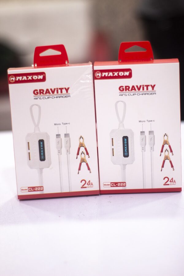 maxon cl-222 2.4a clip charger 2 usb port,2.4a,fast clip charger,android,type c - Image 3