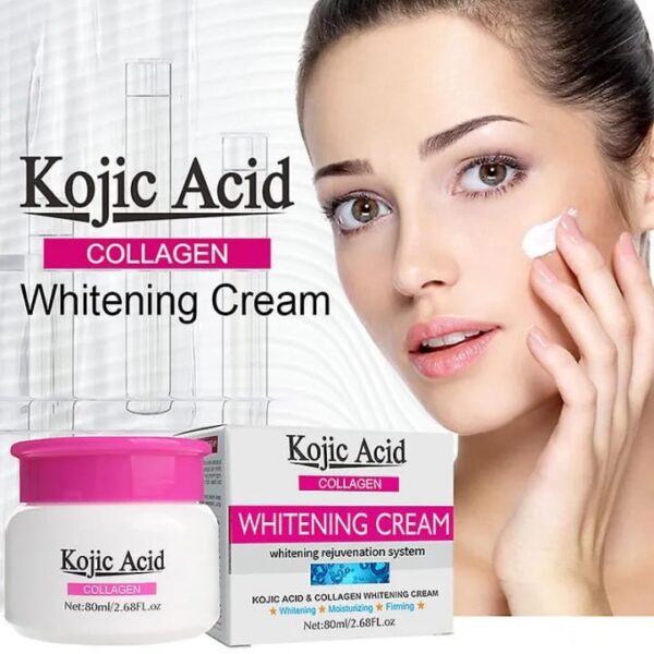 kojic acid collagen whitening cream bleaching face body lightening cream underarm armpit whitening cream 80ml