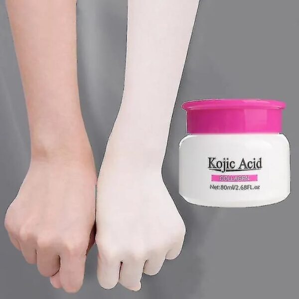 kojic acid collagen whitening cream bleaching face body lightening cream underarm armpit whitening cream 80ml - Image 3